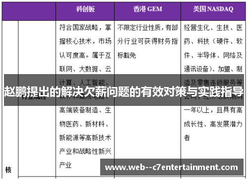 赵鹏提出的解决欠薪问题的有效对策与实践指导